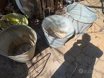 Secchio zincato vasche anni 60