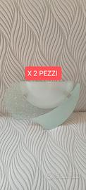 N. 2 applique mezzaluna da interno in vetro 