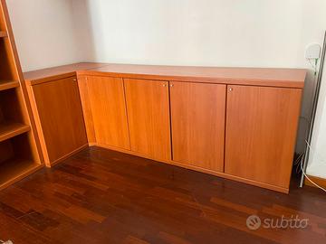 Mobile in legno ad angolo con ante