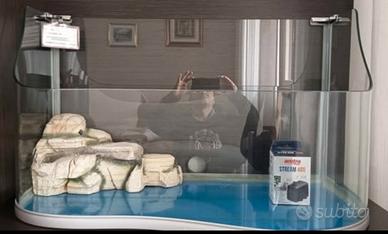 Acquario tartarughe 80x45x30/50h