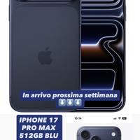 IPHONE 17 PRO MAX BLU 512GB NUOVO
