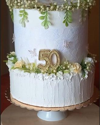 Torta scenografica 50° anniversario matrimonio
