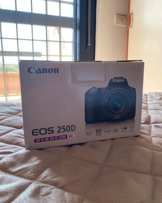 Canon 250d con due obiettivi (18-55 e 75-300)