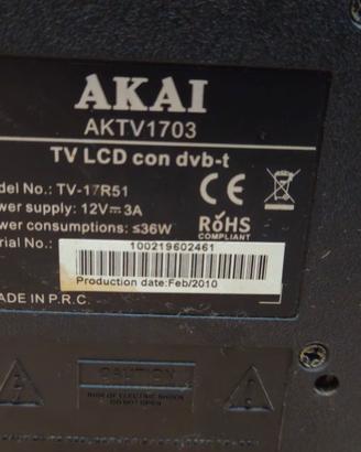 Tv led akai 17 pollici