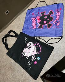 Set borsa e sacca punk dark