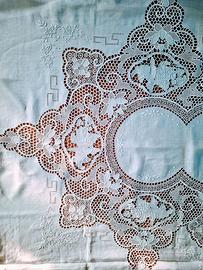 Tovaglia lino Burano con 12 tovaglioli