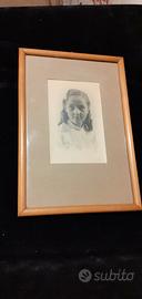 Foto giovinetta e cornice