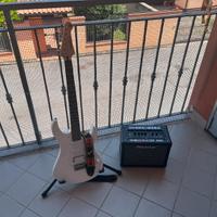 Chitarra elettrica kit accessori e amplificatore