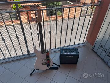 Chitarra elettrica kit accessori e amplificatore