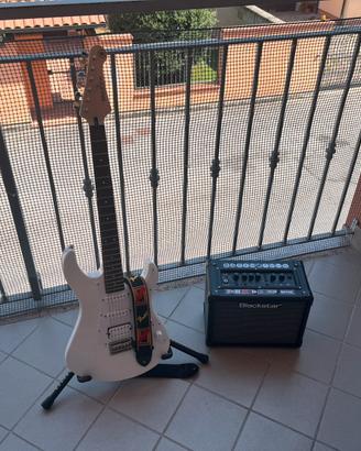 Chitarra elettrica kit accessori e amplificatore