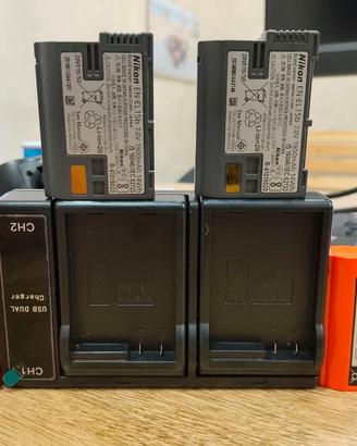 4  nikon en-el15c e b + caricabatterie doppio