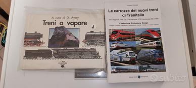 Riviste vecchie e libri sui treni