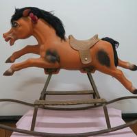 cavallo a dondolo vintage anni 50 marca Canova