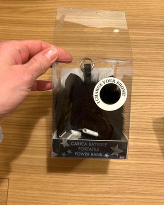 Powerbank nuovo con scatola peloso con orecchiette