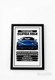 Poster con cornice Toyota Supra Mk4