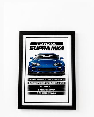Poster con cornice Toyota Supra Mk4