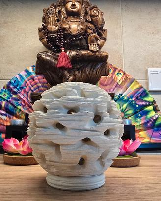 Porta lumino in pietra leccese da esterni