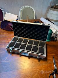 Porta orologi da 12 pezzi in acciaio