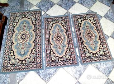 Set tappeti simil persiani scendi letto X 3 pezzi