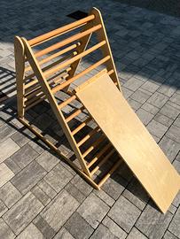 Triangolo pieghevole in legno 2-in-1 per bambini