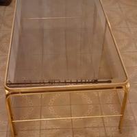 Tavolino in ottone e vetro