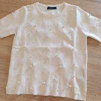 Zara maglia donna con perle 