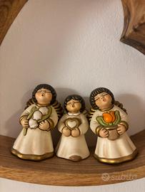 3 angeli thun con cuore in legno
