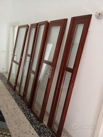 Porte in legno con vetrate doppie + telaio per por