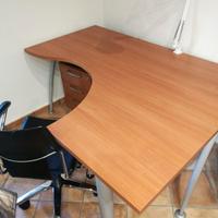 SCRIVANIA PC TAVOLO UFFICIO CON CASSETTIERA NUOVO