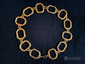 Cintura in metallo dorato ad ottagoni