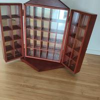 vetrinetta porta gioie o collezioni vetro e legno 