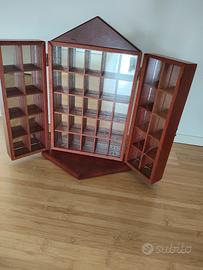 vetrinetta porta gioie o collezioni vetro e legno 