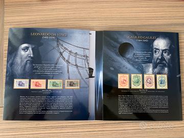 Folder 19 francobolli preziosi di scienza Bolaffi