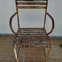Sedie in ferro da terrazzo vintage