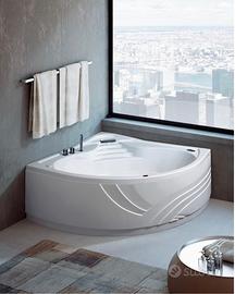 Vasca angolare con cascata 140x140