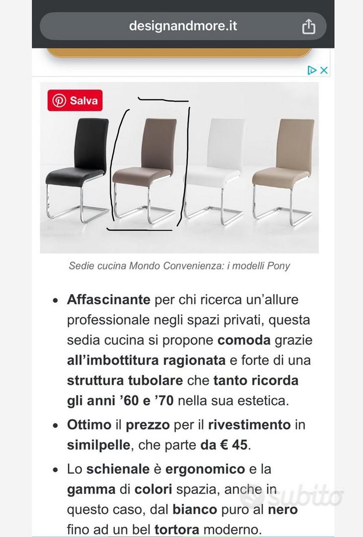 Sedia Girevole Mondo Convenienza Sedia Pony Sedie Cucina Legno