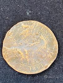 Moneta argentina 1891