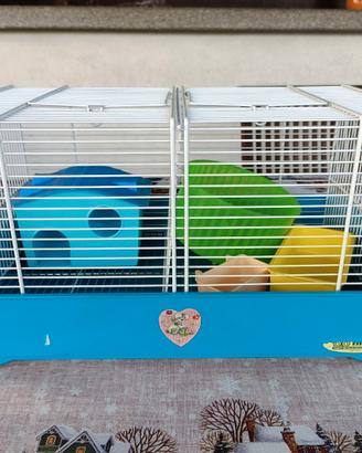 Gabbietta criceto con separatore 