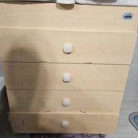 fasciatoio in legno con cassetti