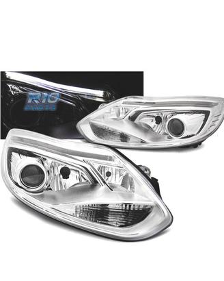 FARI FORD FOCUS MK3 11-14 TUBO LUMINOSO FONDO CROM