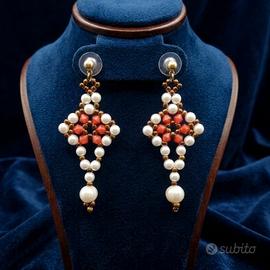 Orecchini Vintage Neo Barocco Perle di Fiume Vere