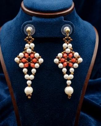 Orecchini Vintage Neo Barocco Perle di Fiume Vere