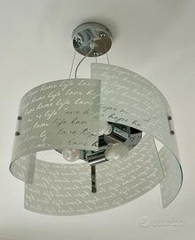 Lampadario con scritte Home Love Hope Life