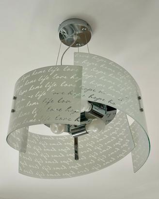 Lampadario con scritte Home Love Hope Life