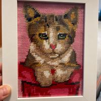 Piccolo quadro con ricamo a punto croce