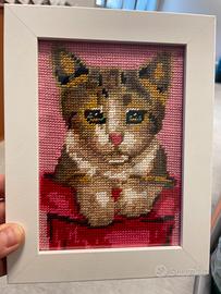 Piccolo quadro con ricamo a punto croce