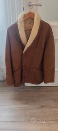 Cappotto shearling color marrone caldo