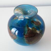 Vasetto blu cobalto in Pasta Vitrea di Murano