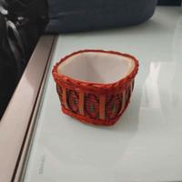 Cestino intrecciato 7x7x4,5cm  