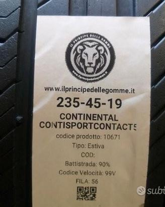 2 gomme 235 45 19 continental a10671
